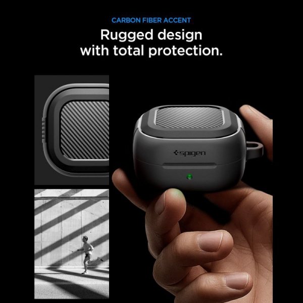 Etui Spigen Rugged Armor do Samsung Galaxy Buds 4 / 4 Pro Matte Black (Matowy Czarny)