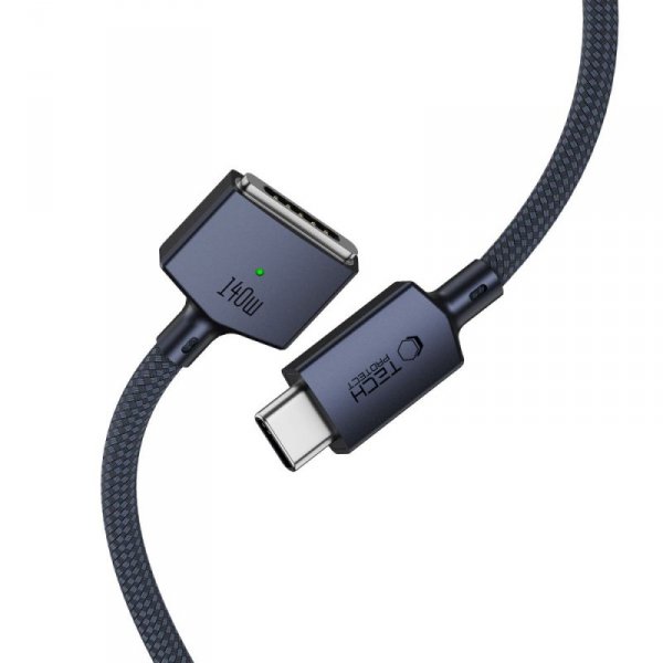 Tech-Protect MMC01 UltraBoost Kabel USB-C do MagSafe 3 140W 2m do MacBook Midnight Blue