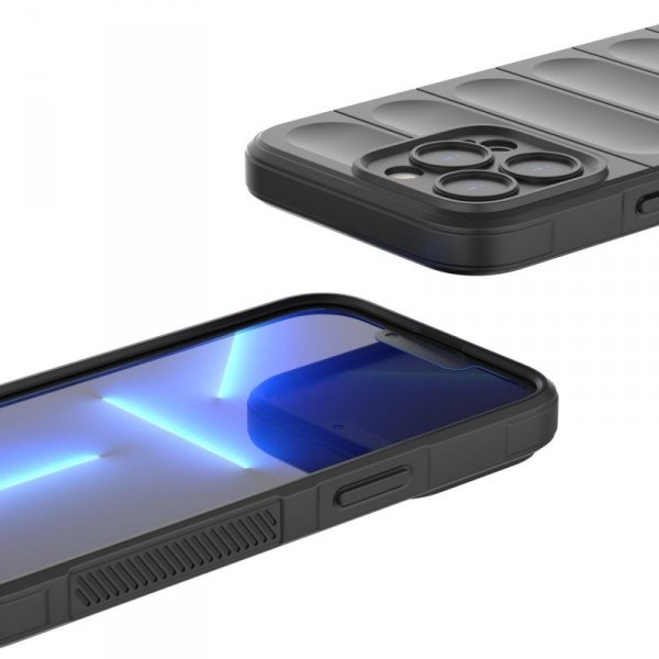 Magic Shield Case etui do iPhone 13 Pro Max elastyczny pancerny pokrowiec czerwony