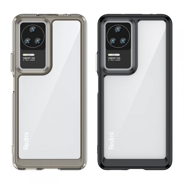 Outer Space Case etui Xiaomi Poco F4 5G pokrowiec z elastyczną ramką niebieskie