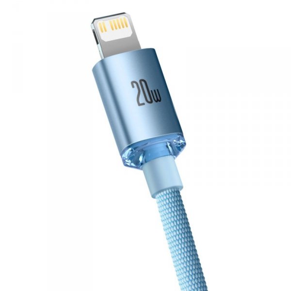 Kabel Baseus CAJY001303 Lightning - USB-C PD 20W 480Mb/s 1,2m - niebieski