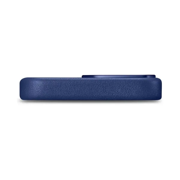 iCarer Case Leather pokrowiec etui z naturalnej skóry do iPhone 14 Pro niebieski (WMI14220706-BU) (kompatybilne z MagSafe)