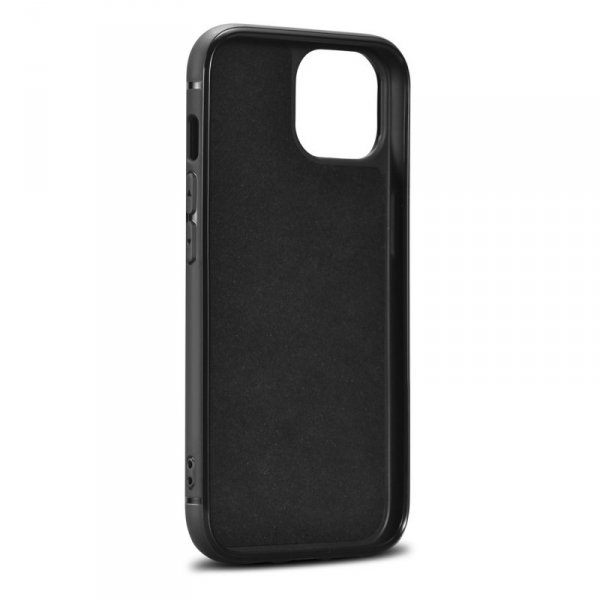 iCarer Leather Oil Wax etui pokryte naturalną skórą do iPhone 14 brązowy (WMI14220717-TN)