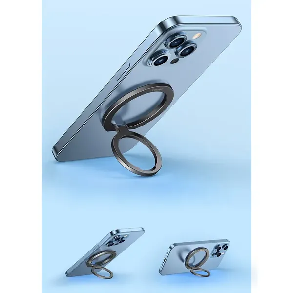 Baseus Halo magnetyczny uchwyt ring podstawka do telefonu srebrny (SUCH000012)