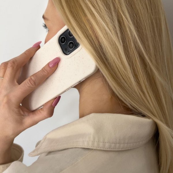 Eco Case etui iPhone 14 Pro silikonowy degradowalny pokrowiec różowe