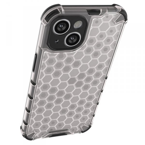 Honeycomb etui iPhone 14 pancerny hybrydowy pokrowiec przezroczyste