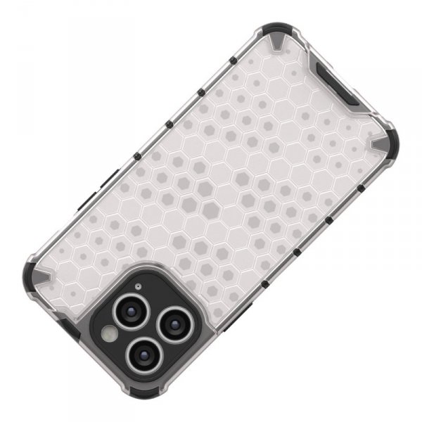 Honeycomb etui iPhone 14 Pro pancerny hybrydowy pokrowiec przezroczyste