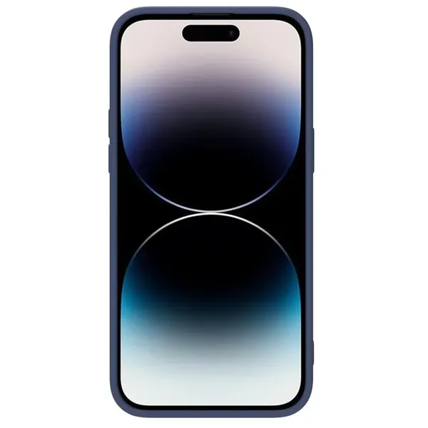 Nillkin CamShield Magnetic Silicone Case etui iPhone 14 Pro Max magnetyczny MagSafe pokrowiec z osłoną na aparat niebieski