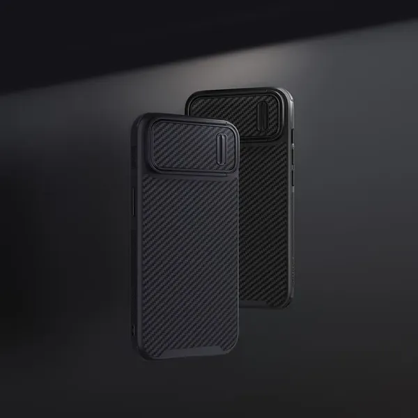 Nillkin Synthetic Fiber S Case etui iPhone 14 Pro Max z osłoną na aparat czarny