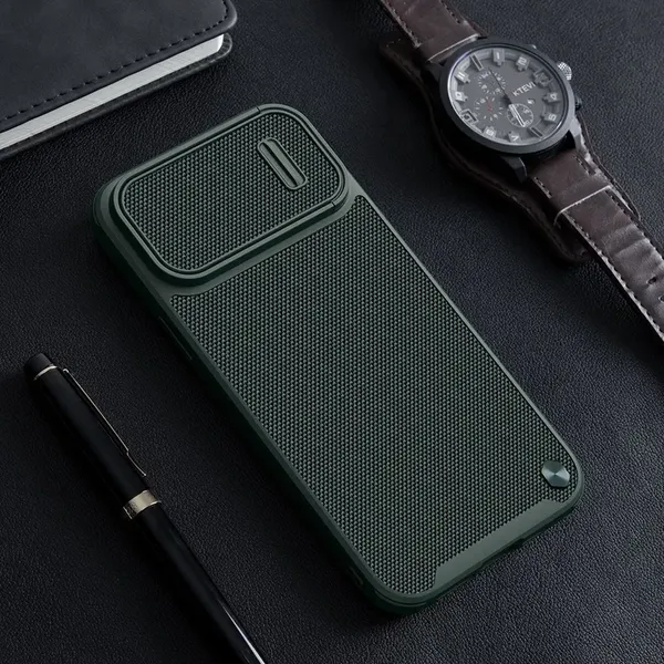 Nillkin Textured S Case etui iPhone 14 pancerny pokrowiec z osłoną na aparat czarny