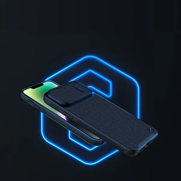 Nillkin Textured S Case etui iPhone 14 pancerny pokrowiec z osłoną na aparat zielony