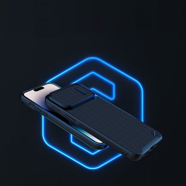 Nillkin Textured S Case etui iPhone 14 Pro pancerny pokrowiec z osłoną na aparat zielony