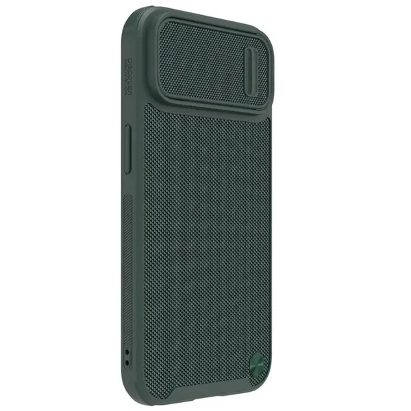 Nillkin Textured S Case etui iPhone 14 Pro Max pancerny pokrowiec z osłoną na aparat ciemnozielone
