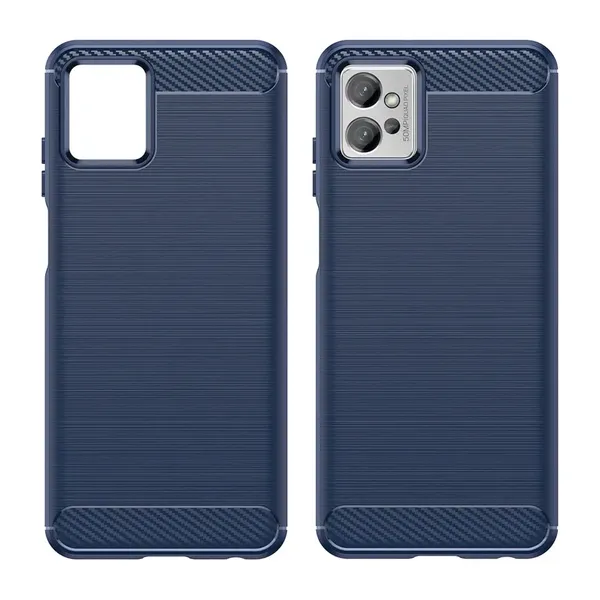 Carbon Case etui Xiaomi Poco F4 5G elastyczny silikonowy karbonowy pokrowiec niebieskie