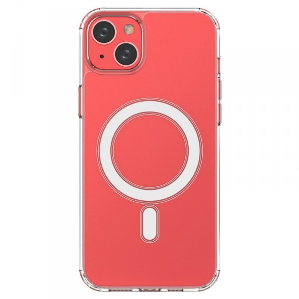 Etui magnetyczne Clear Magnetic Case z MagSafe do iPhone 14 Plus  ze srebrnym ringiem - przezroczyste