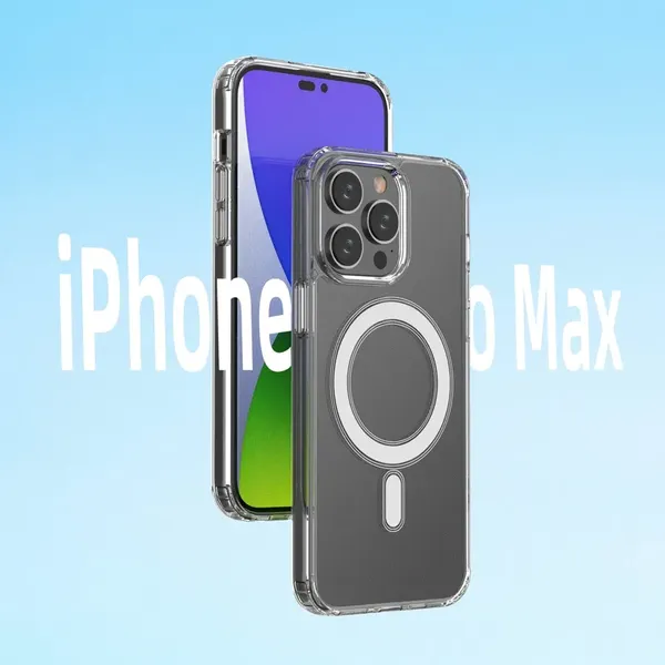 Etui magnetyczne Clear Magnetic Case z MagSafe do iPhone 14 Pro Max ze srebrnym ringiem - przezroczyste