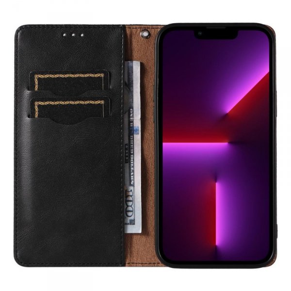 Magnet Strap Case etui Samsung Galaxy S23+ pokrowiec z klapką portfel mini smycz podstawka czarne