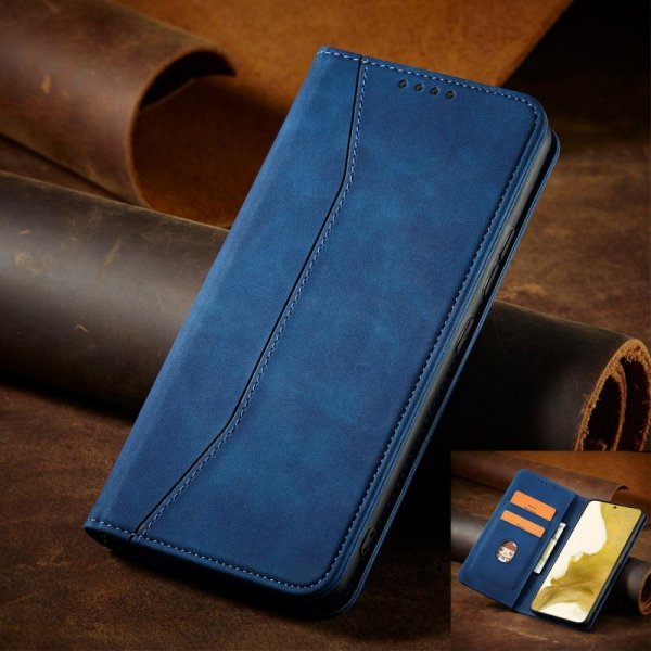 Magnet Fancy Case etui Samsung Galaxy S23+ pokrowiec z klapką portfel podstawka niebieskie