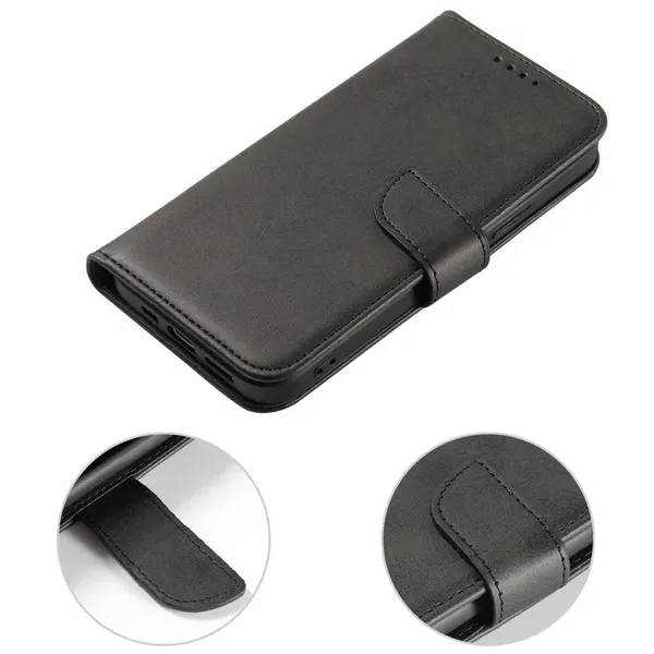 Magnet Case etui TCL 30+ pokrowiec z klapką portfel podstawka czarne