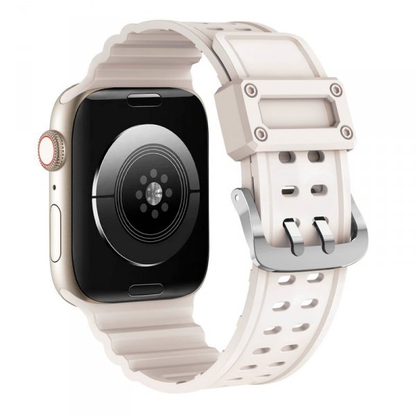 Strap Triple Protection pasek Apple Watch Ultra, SE, 9, 8, 7, 6, 5, 4, 3, 2, 1 (49, 45, 44, 42 mm) opaska bransoleta beżowy