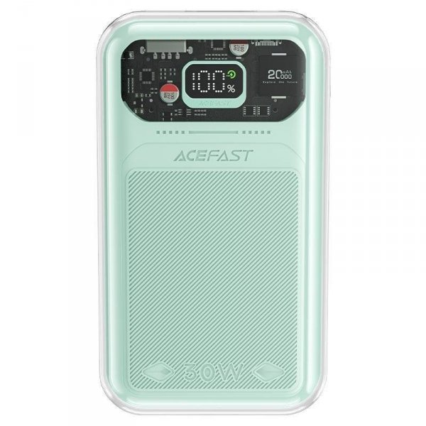 Acefast powerbank 20000mAh Sparkling Series szybkie ładowanie 30W zielony (M2)