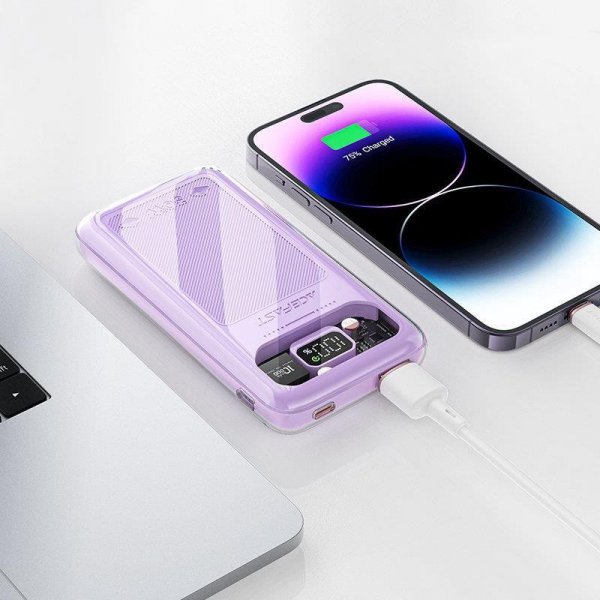 Acefast powerbank 10000mAh Sparkling Series szybkie ładowanie 30W szary (M1)