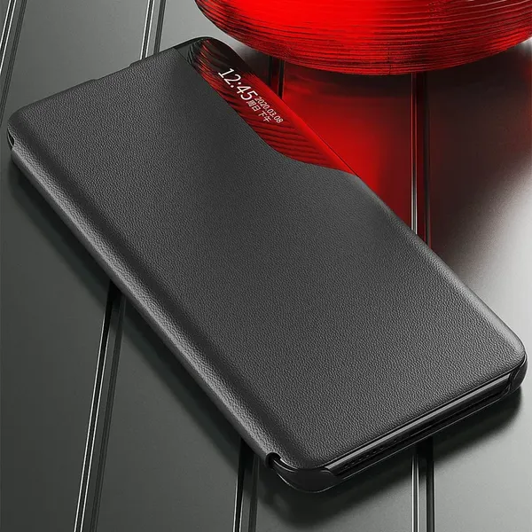 Eco Leather View Case etui Samsung Galaxy A54 5G z klapką podstawka czarne