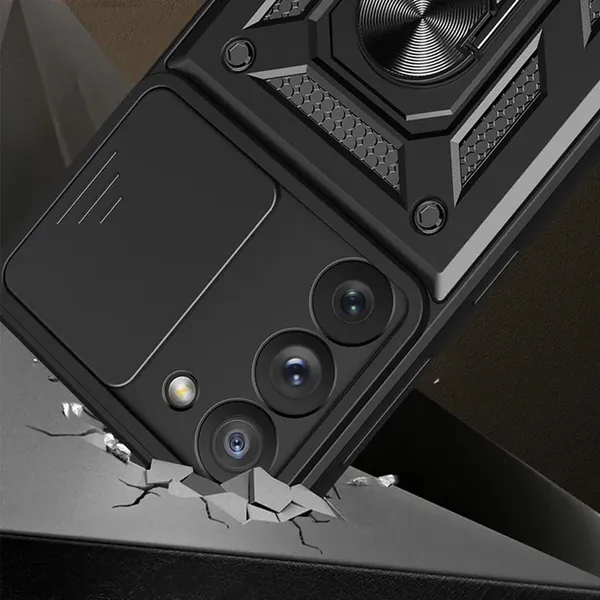 Hybrid Armor Camshield etui do Samsung Galaxy A34 5G pancerny pokrowiec z osłoną na aparat czarne