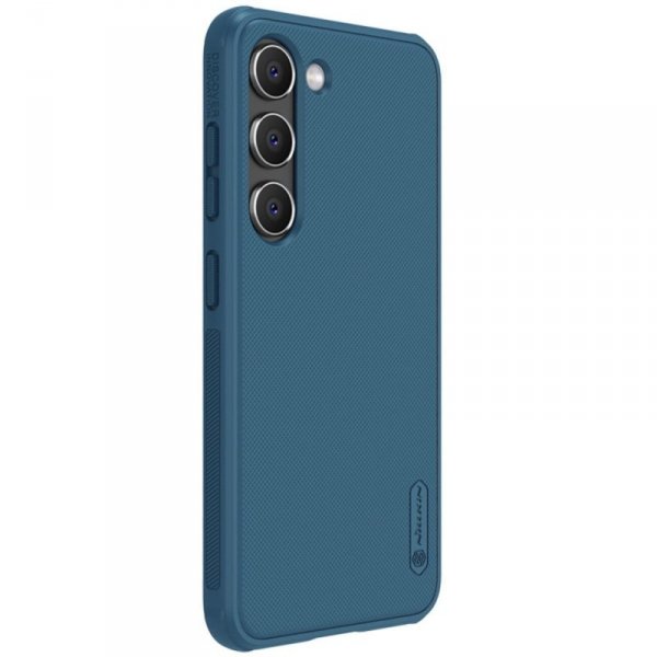 Nillkin Super Frosted Shield Pro etui Samsung Galaxy S23+ pancerny pokrowiec + podstawka na telefon niebieskie