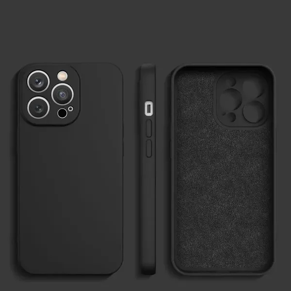 Silicone case etui Samsung Galaxy A14 5G / Galaxy A14 silikonowy pokrowiec czarne