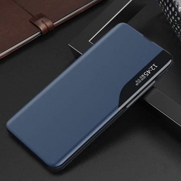 Eco Leather View Case etui do Samsung Galaxy A24 4G z klapką podstawka niebieskie