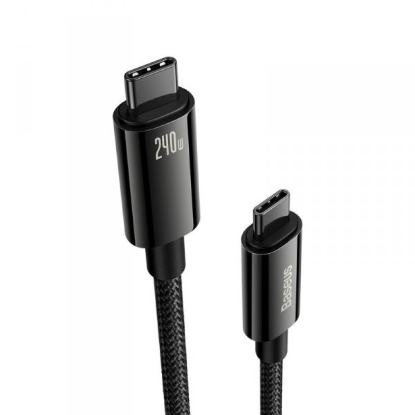 Kabel Baseus CAWJ040001 USB-C - USB-C 240W 480Mb/s 1m - czarny