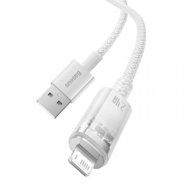 Baseus Explorer Series kabel przewód USB – Lightning 2,4A 2 m biały (CATS010102)