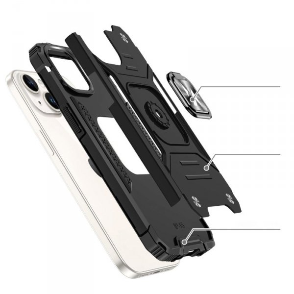 Pancerne etui z ringiem Wozinsky Ring Armor do iPhone 15 - różowe złoto