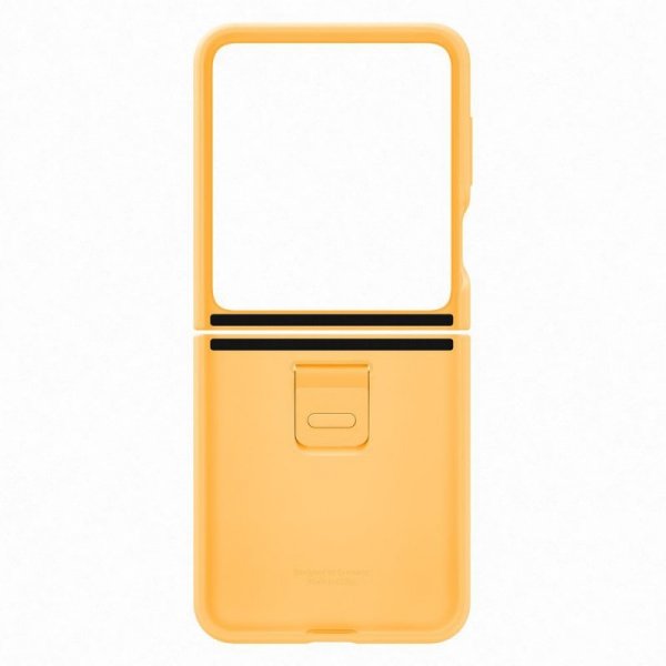 Etui silikonowe z uchwytem do Samsung Galaxy Z Flip 5 - żółte