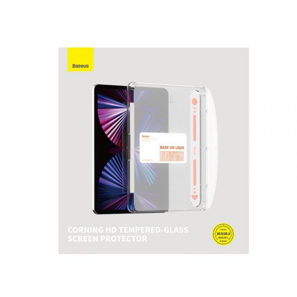 Szkło hartowane Baseus Crystal do iPad 10.2'' (2019/2020/2021) / iPad Air 3 10.5'' + zestaw montażowy - przezroczyste