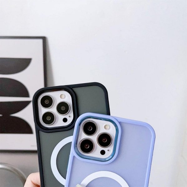 Magnetyczne etui z MagSafe Color Matte Case do iPhone 15 Pro - burgundowe