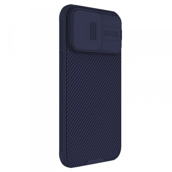 Pancerne etui Nillkin CamShield Pro Magnetic Case do iPhone 15 Pro Max z osłoną na aparat - fioletowe