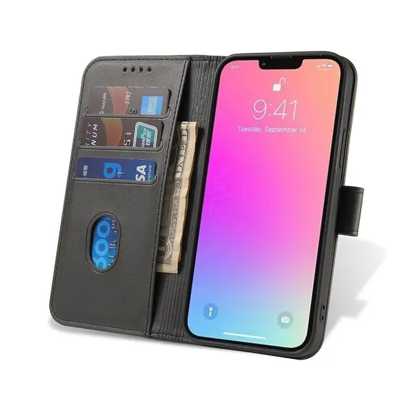 Etui z klapką i portfelem Magnet Case do Samsung M34 - czarne
