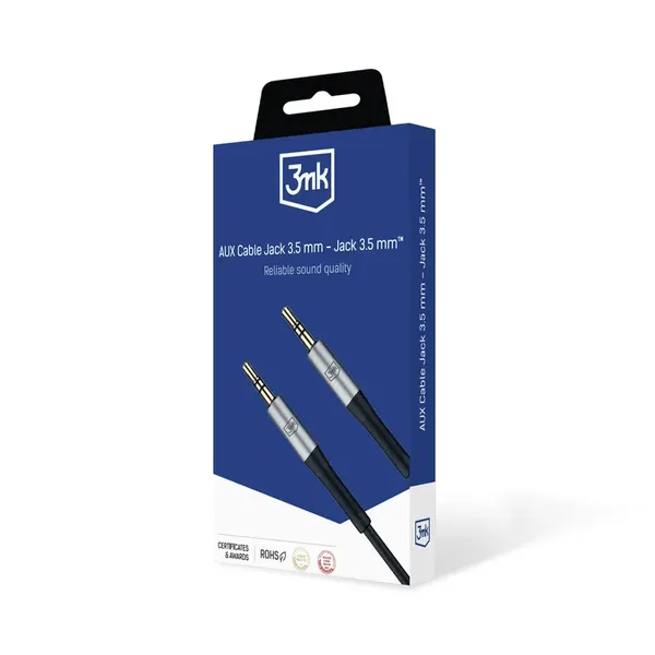 Kabel 3mk AUX minijack 3,5 mm / AUX minijack 3,5 mm