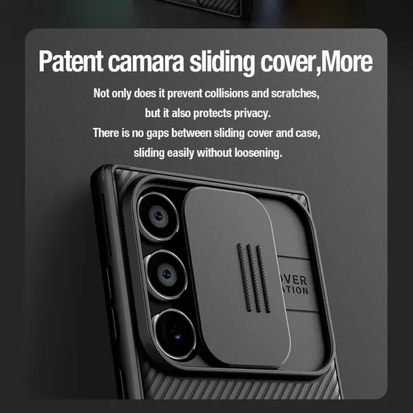 Etui Nillkin CamShield Pro pancerne z osłona na aparat do Samsung Galaxy S24 Ultra - czarne