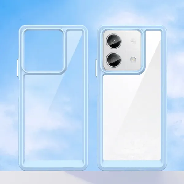 Etui Outer Space Case z żelową ramką do Xiaomi Redmi Note 13 5G - niebieskie