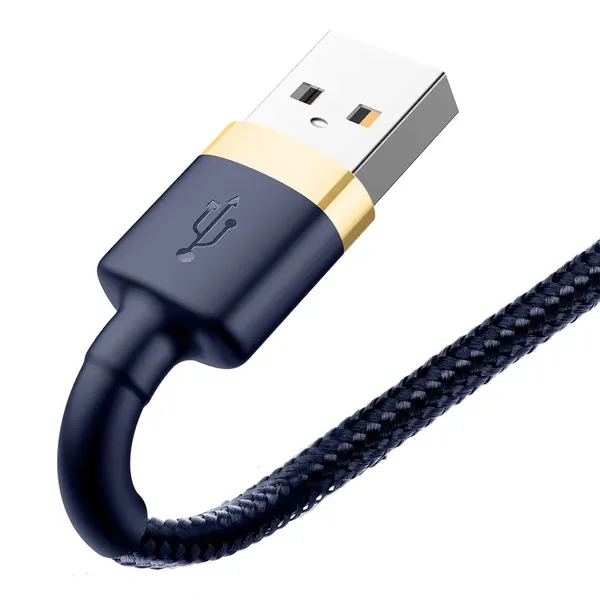 Kabel Baseus Cafule USB-A / Lightning 2.4A QC 3.0 1 m - niebiesko-złoty