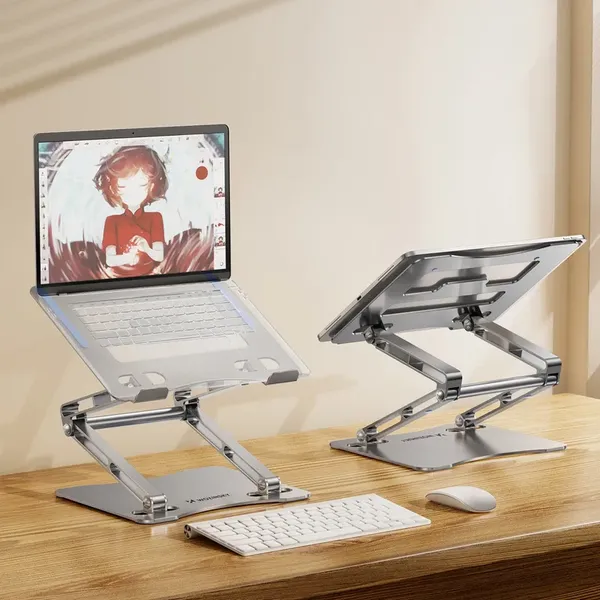 Podstawka pod laptopa, tablet Wozinsky WRS-CPY75DSS aluminiowa + Gratis! podstawka do smartfona - srebrna