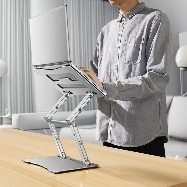 Podstawka pod laptopa, tablet Wozinsky WRS-CPY75DSS aluminiowa + Gratis! podstawka do smartfona - srebrna