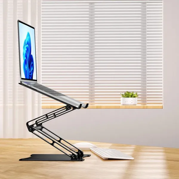 Podstawka pod laptopa, tablet Wozinsky WRS-CPY75DSB aluminiowa + Gratis! podstawka do smartfona - czarna