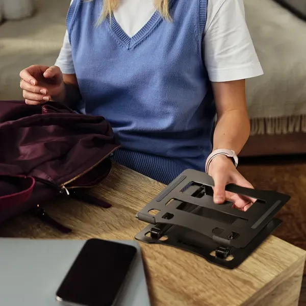 Podstawka pod laptopa, tablet Wozinsky WRS-CPY75DSB aluminiowa + Gratis! podstawka do smartfona - czarna