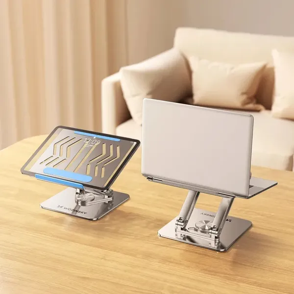 Podstawka pod laptopa, tablet Wozinsky WRS-CPY84SS aluminiowa + Gratis! podstawka do smartfona - srebrna