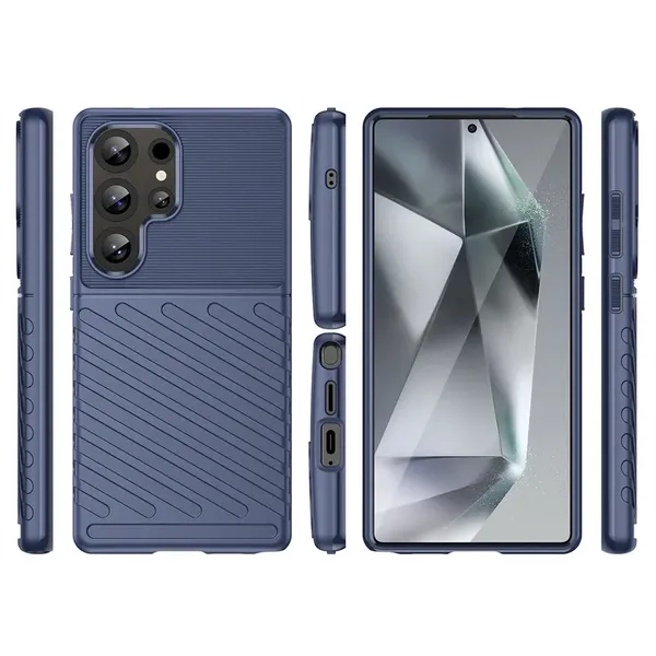 Thunder Case etui do Samsung Galaxy S25 Ultra silikonowy pancerny pokrowiec - niebieskie