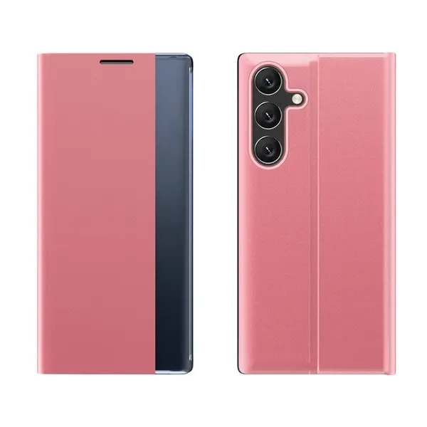 New Sleep Case etui do Samsung Galaxy A16 / A16 5G pokrowiec z klapką i podstawką - różowe